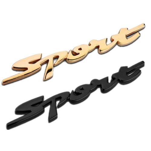 Decal Tem Chữ Sport 3D Kim Loại Dán Xe Ô Tô MS-34