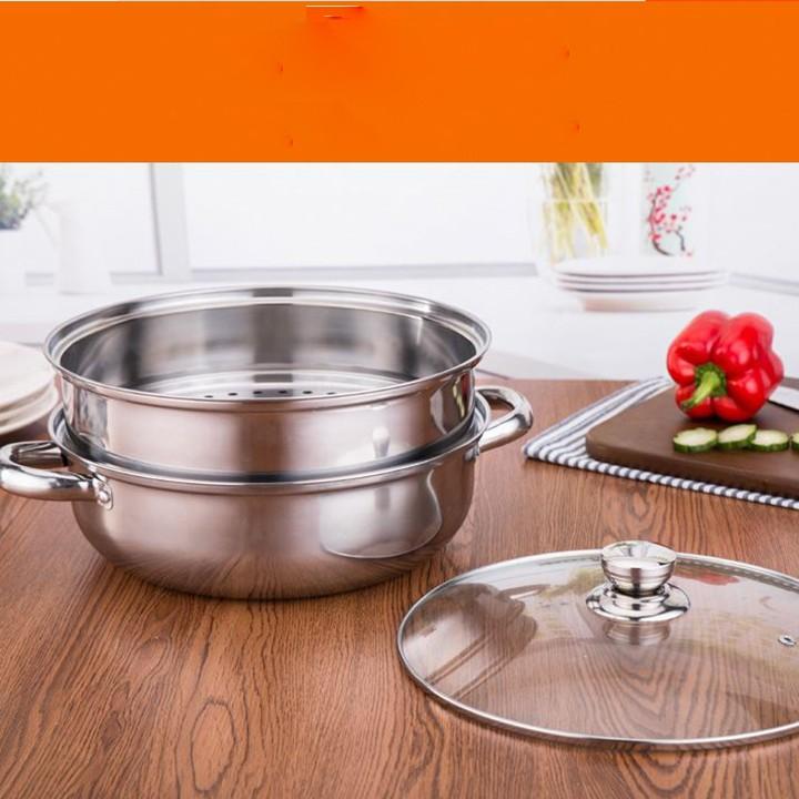 Nồi hấp inox 2 tầng đa năng - Nồi Hấp 2 Tầng