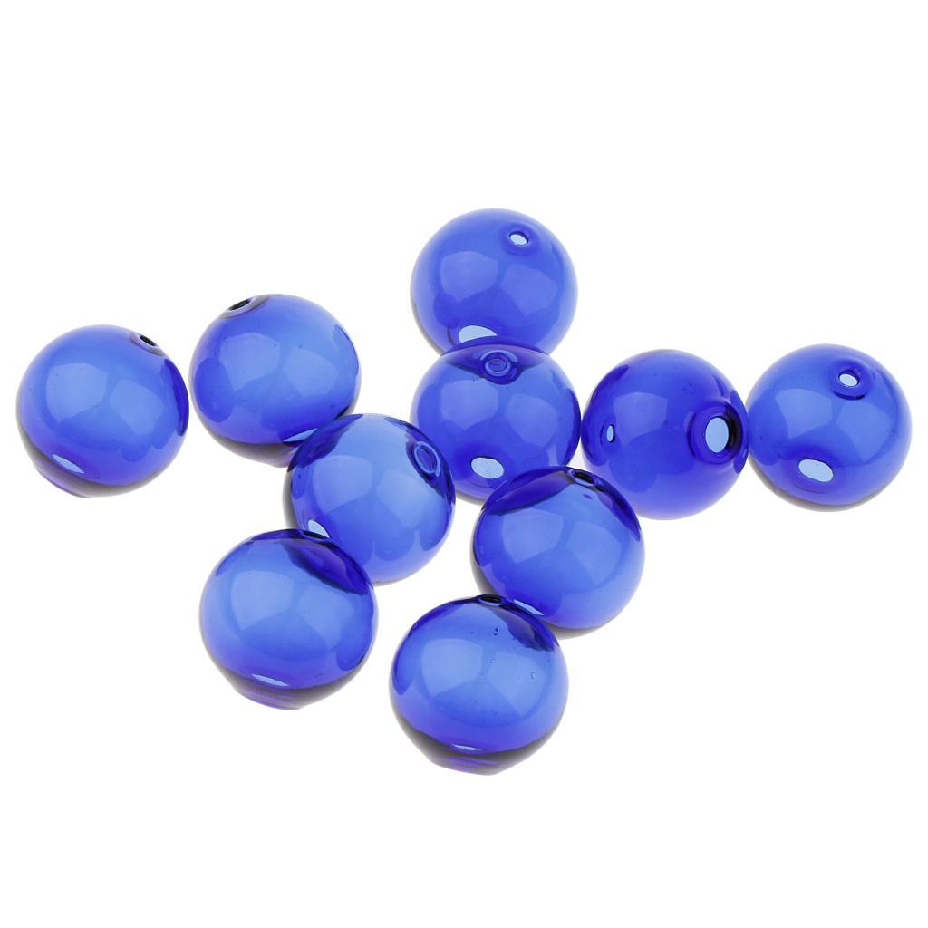 10pcs Globe Glass Bottle Charm Pendant DIY Craft Jewelry Making Blue