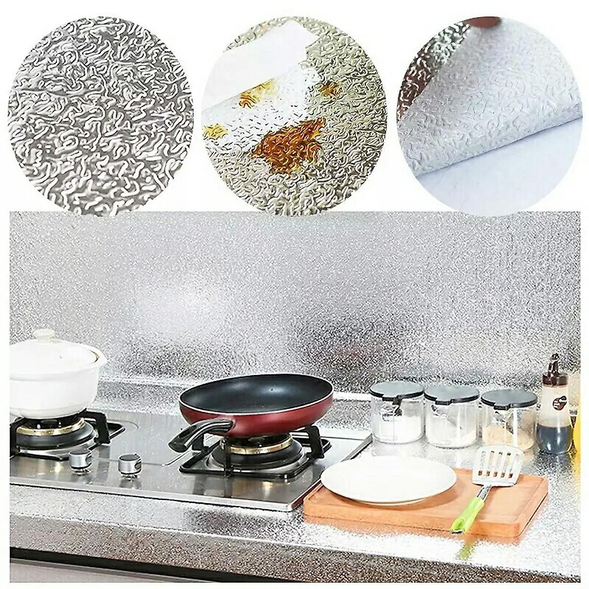 Combo 3 Cuộn Giấy Dán Bếp Tráng Nhôm Cách Nhiệt, Chống Dầu Mỡ Cuôn 3M X 60Cm - CH Hương Thị Miễn Phí Vận Chuyển