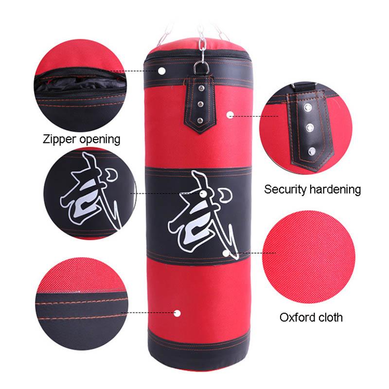 Punch Sand Bag Bag Bag Boxing Túi đấm nặng với Chuỗi kim loại Hook Carabiner Huấn luyện tập thể dục Hook Kick Fight Karate Taekwondo Color: Blue120cm