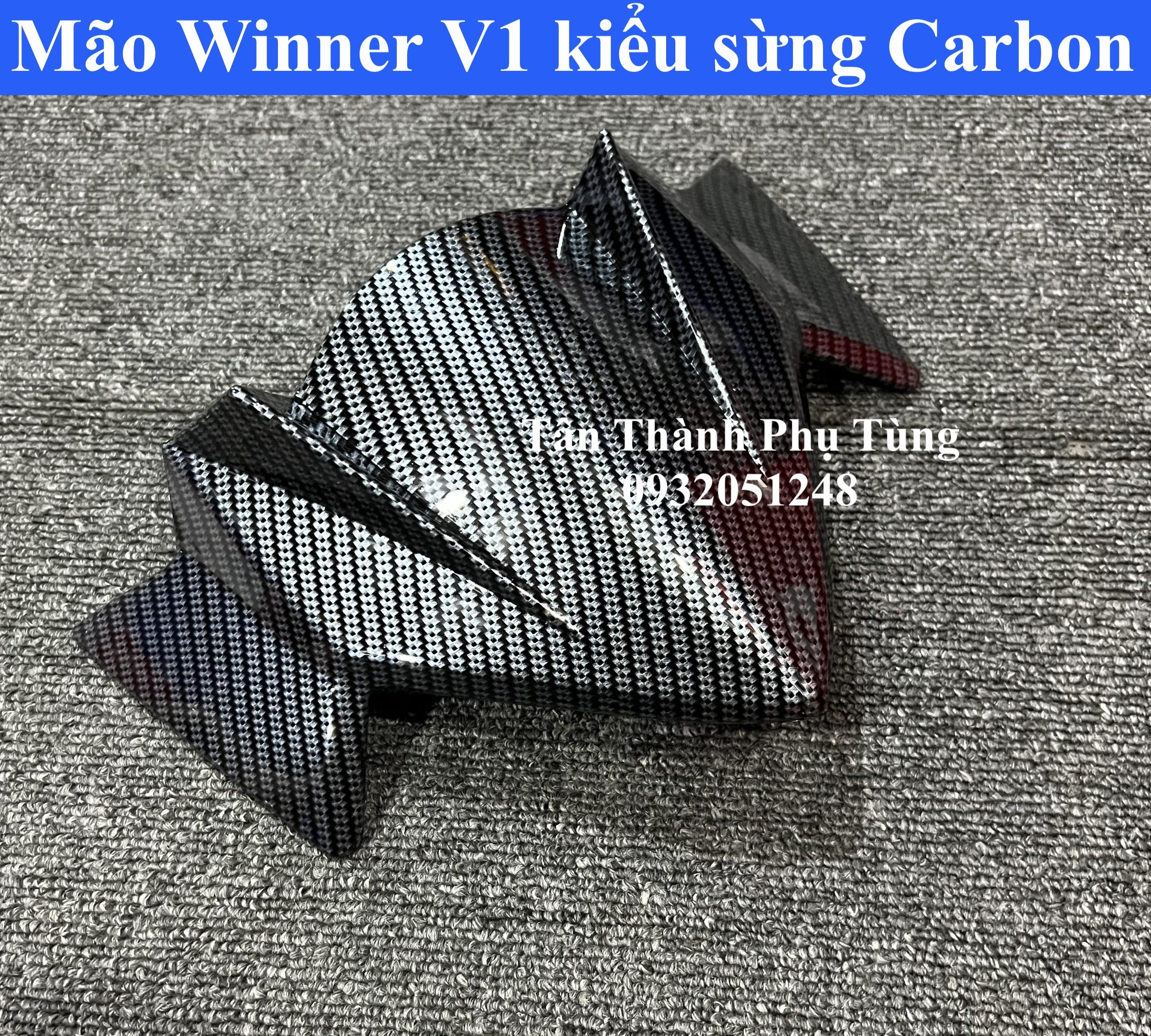 Mão dành cho Winner V1 kiểu sừng - màu Carbon