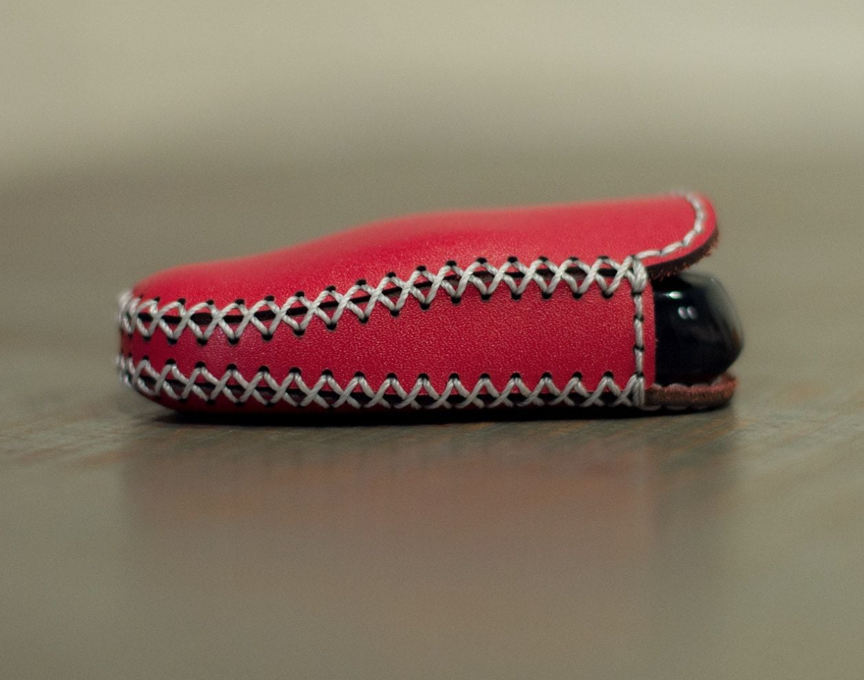 Bao da cho chìa khóa Tesla Model S  ,chất liệu da bò, hiệu Khắc Tên - Hàng chính hãng