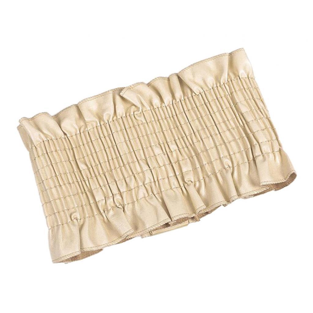 Women Girls PU Leather Wide Waist Belt Elastic Band Corset
