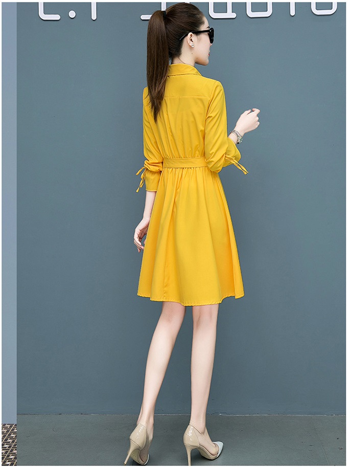 Váy Sơ Mi Thiết Kế Nhún Eo Thanh Lịch, Đầm Sơ Mi Công Sở Nữ Haint Boutique Da52