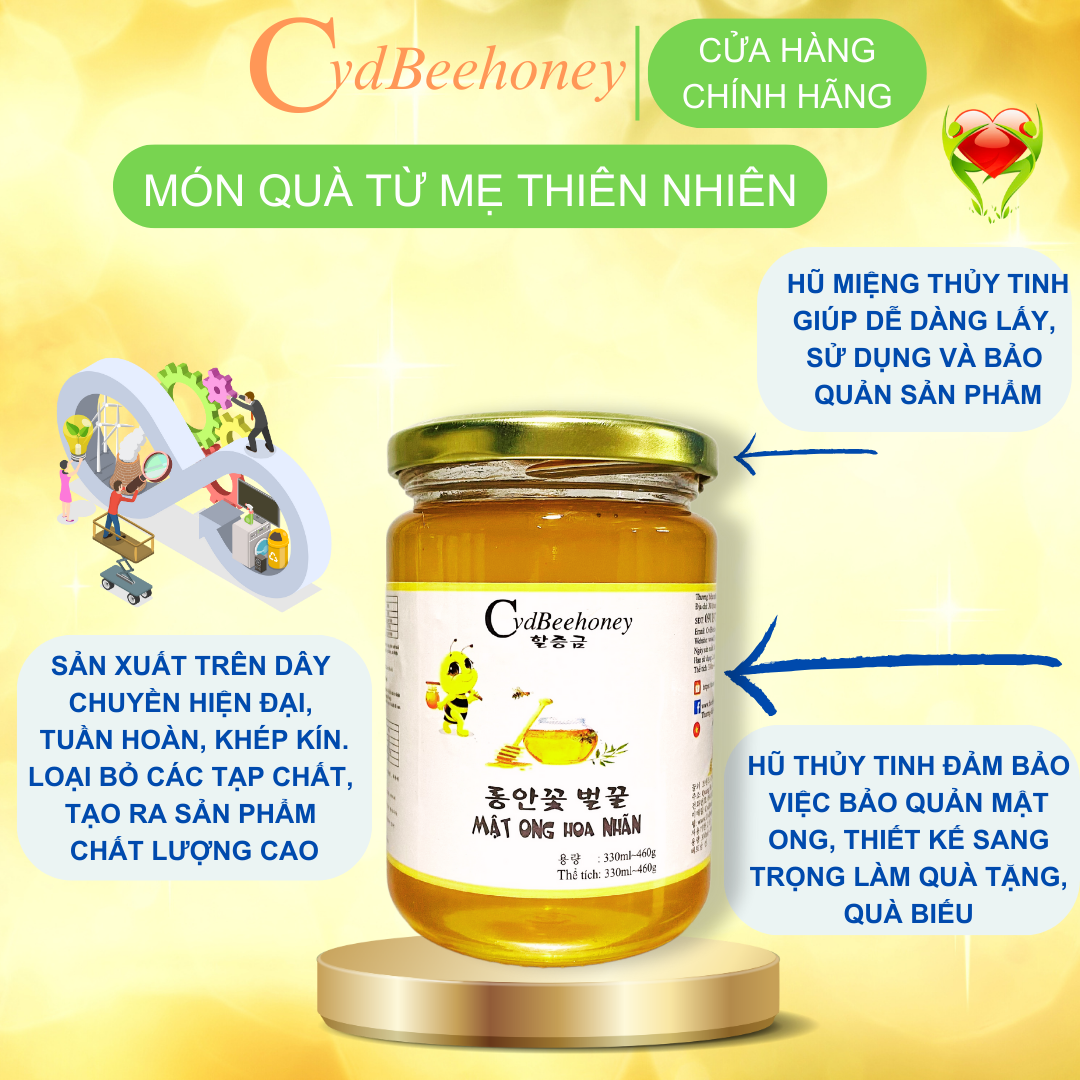 Mật ong hoa nhãn 330ml Cvdbeehoney
