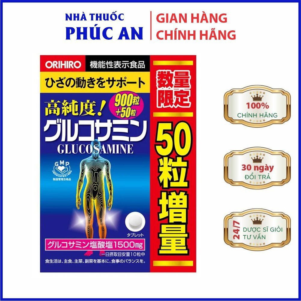 Viên bổ xương khớp Glucosamine ORIHIRO Nhật Bản 1500mg 950 viên