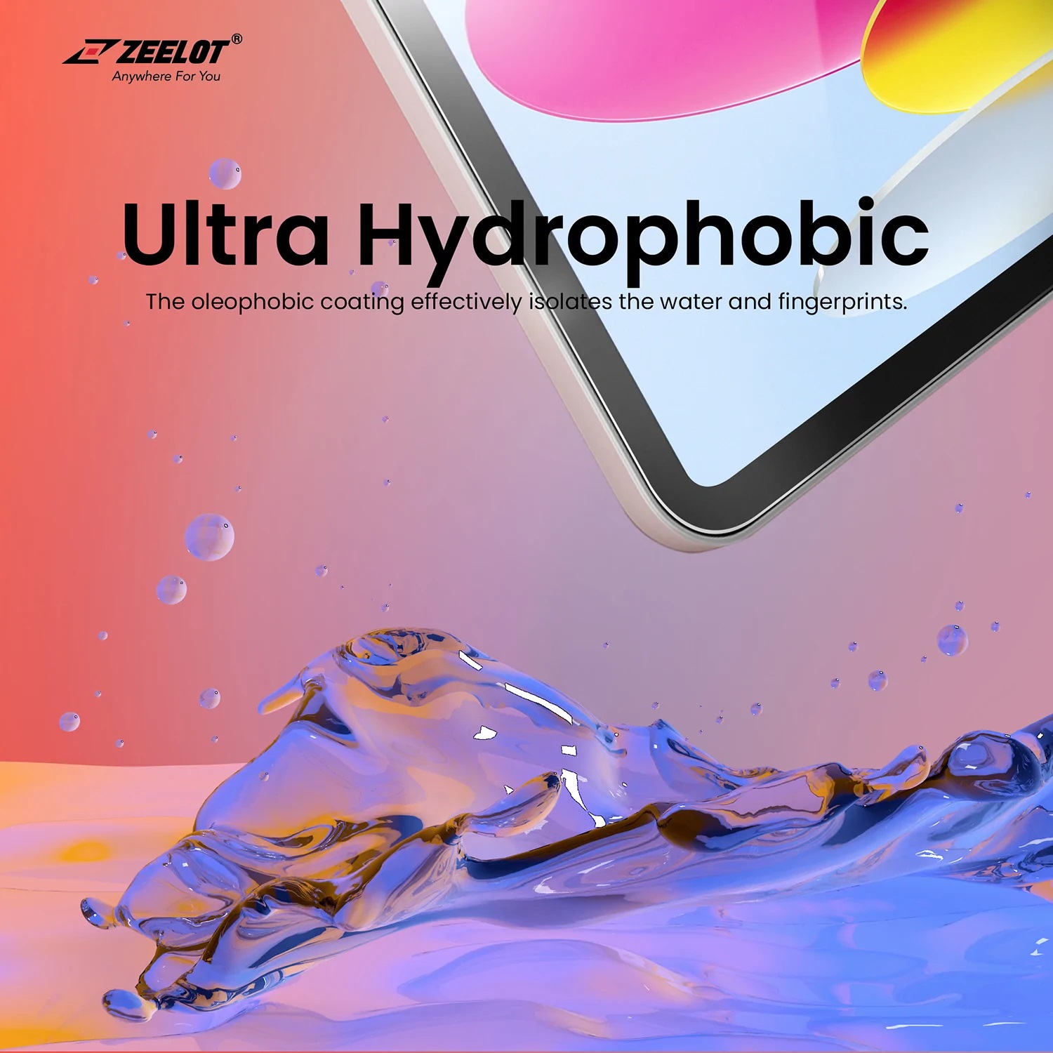 DÁN CƯỜNG LỰC DÀNH CHO IPAD 10.9" 10TH GEN ZEELOT SOLIDSLEEK 2.5D - Hàng Chính Hãng