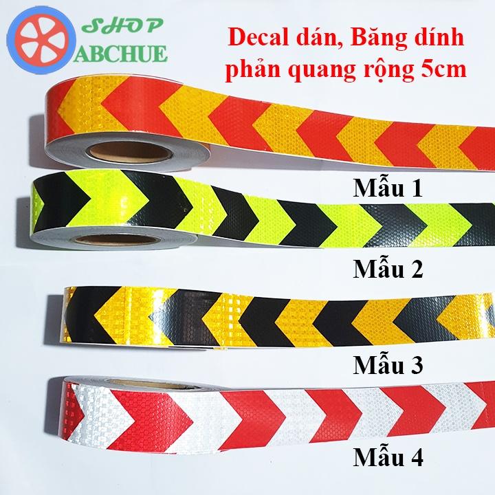 Băng Dính Phản Quang Dán Sườn Ô Tô Xe Hơi Rộng 5cm Giá Bán 1m