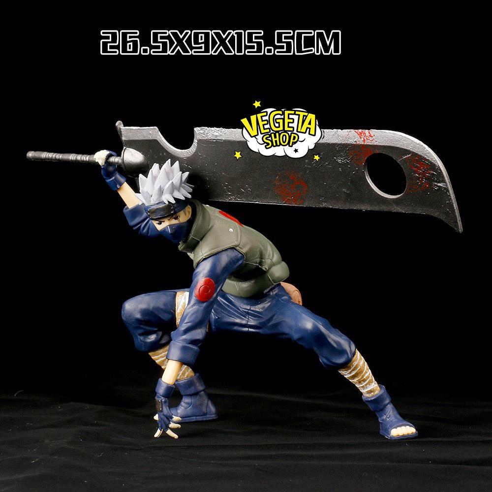 Mô hình Kakashi chiến đấu cầm kiếm thủ thế cực ngầu - Mô hình Naruto - Hatake Kakashi - Kích thước 26.5 x 9 x 15.5cm