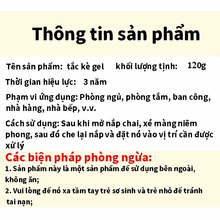 Mua 1 tặng 2 GECKO thuốc đuổi thằn lằn, tắc kè trong nhà 120g, an toàn và không có hóa chất