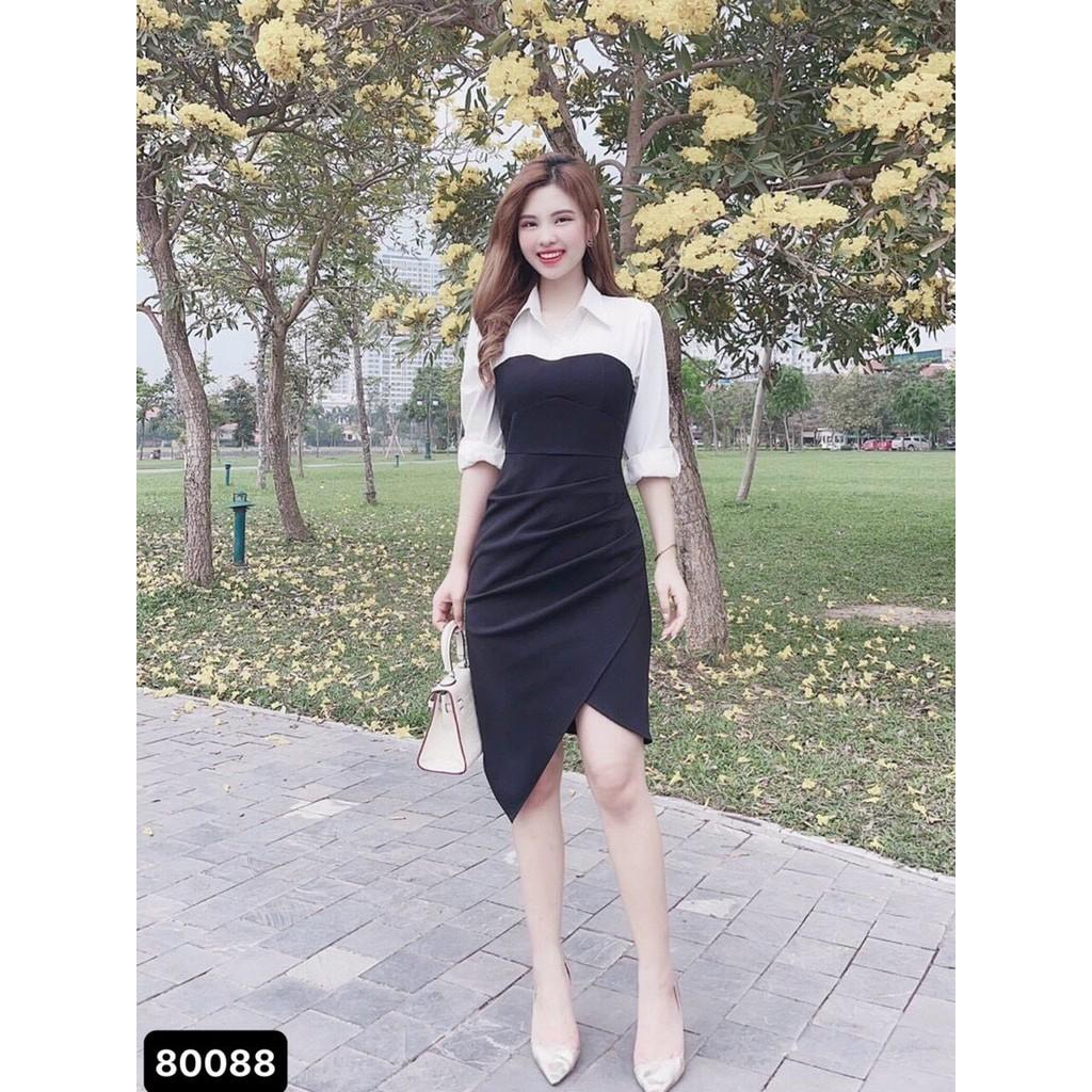 Đầm poly 2 da phối voan siêu xinh