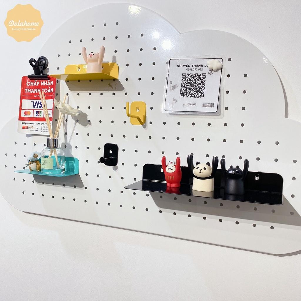 Bảng Pegboard Dola Home hình đám mây trang trí nhà cửa và để đồ đạc ngăn nắp, mẫu mã độc quyền