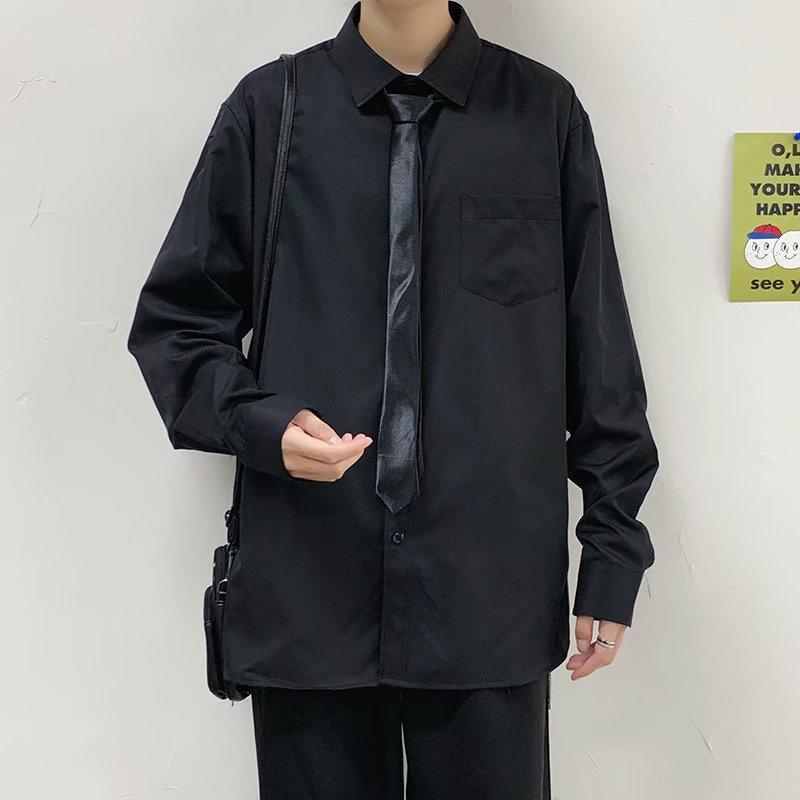 Áo Sơ Mi Tay Dài Thời Trang Hàn Quốc Cho Nam Size S-2Xl