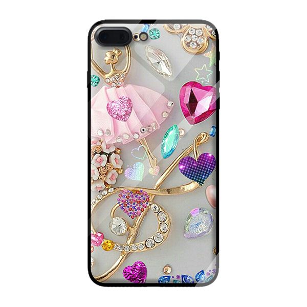 Ốp kính cường lực cho iPhone 8 Plus  nền 012 - Hàng chính hãng