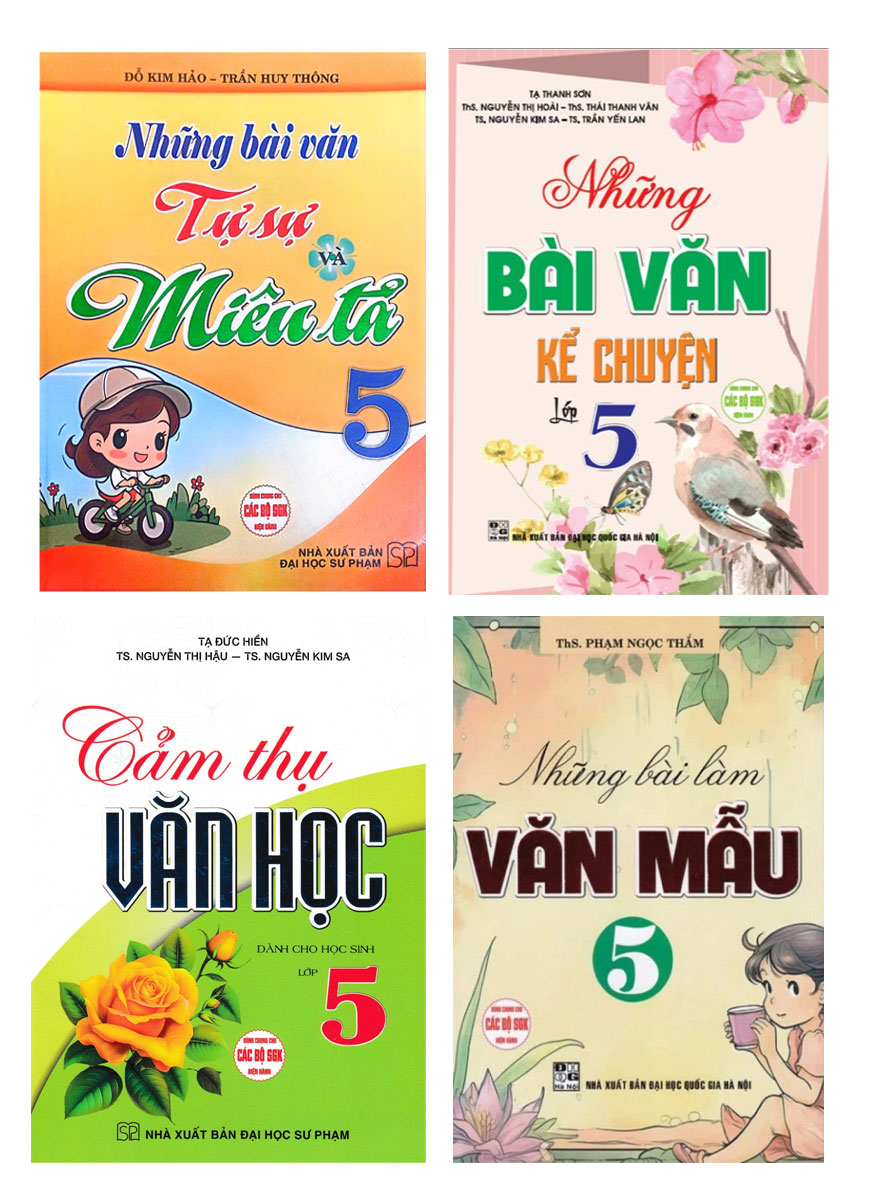 Combo Bổ Trợ Kiến Thức Văn Lớp 5 (Dùng Chung Cho Các Bộ SGK Hiện Hành) (Bộ 4 Cuốn) - HA