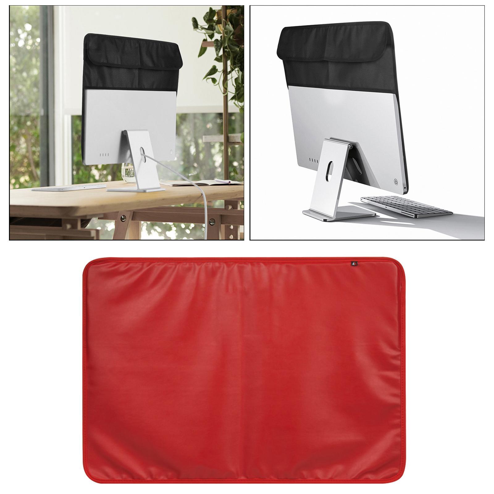 Monitor Dust Cover Case Protective Compatible Fit for  PC Computer Red