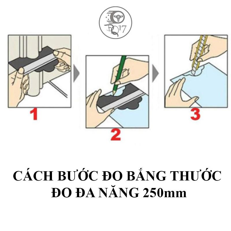 Thước sao chép hình dạng đa năng 250mm - đo góc đường viền, THƯỚC ĐO ĐA GÓC ĐA NĂNG