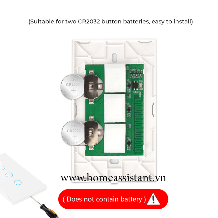 Nút Bấm Cảm Ứng Phát Sóng RF 433Mhz Điều Khiển Từ Xa Chữ Nhật RFX02 (Remote)