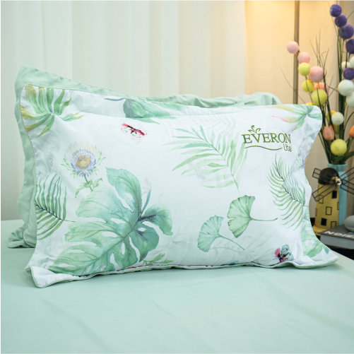 Bộ ga giường Everon Lite ELM 209 Microfiber Họa tiết lá (4 món)