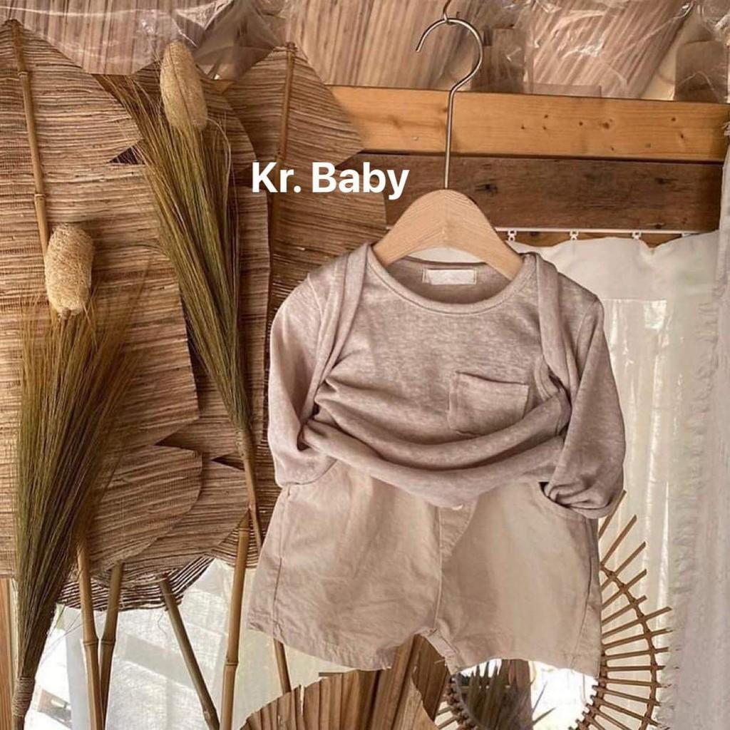 SET ÁO SÁT NÁCH KÈM KHOÁC CARDIGAN LINEN MADE IN KOREA