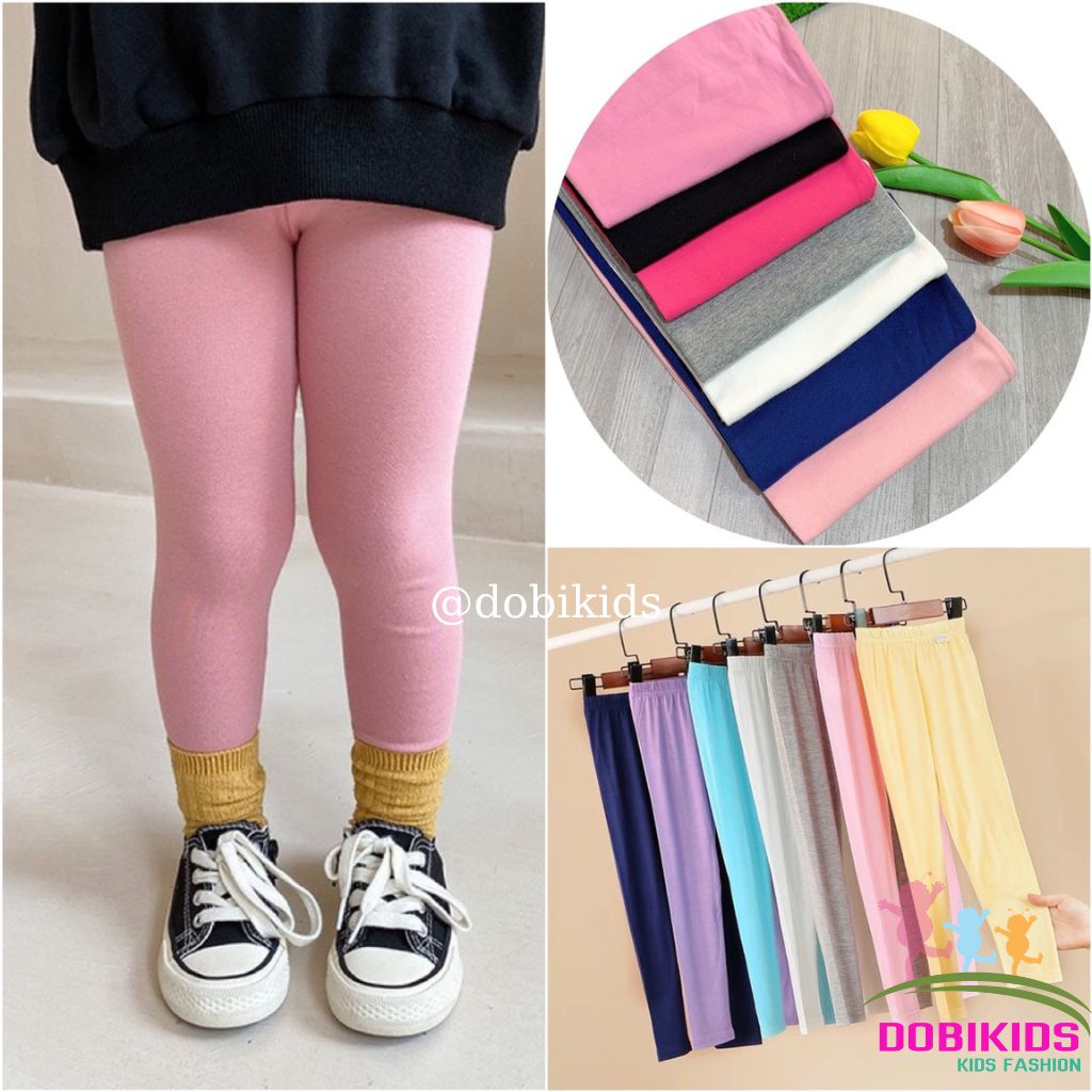Quần legging bé gái ️ Combo 5c thun cotton xuất xịn co giãn tốt chất vải dày mềm co giãn 9-20kg