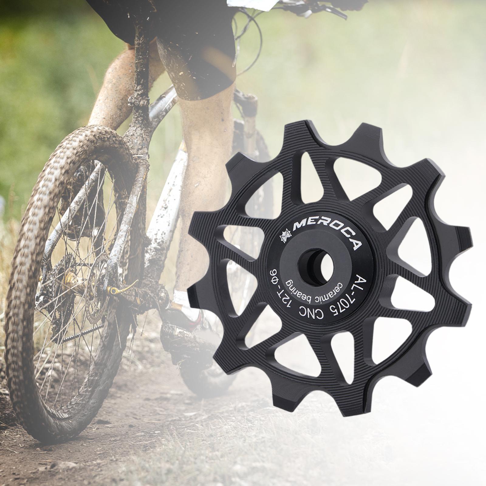 Rear Derailleur Pulleys Bike Guide Roller Wheel 12T Black