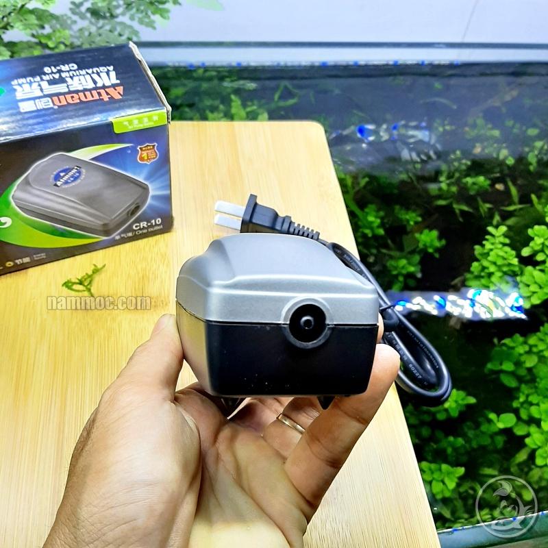 Sủi Oxy ATMAN CR-10 | Máy Sủi Oxy 1 Vòi Siêu Êm - Dùng Cho Hồ Cá Cảnh, Thuỷ Sinh