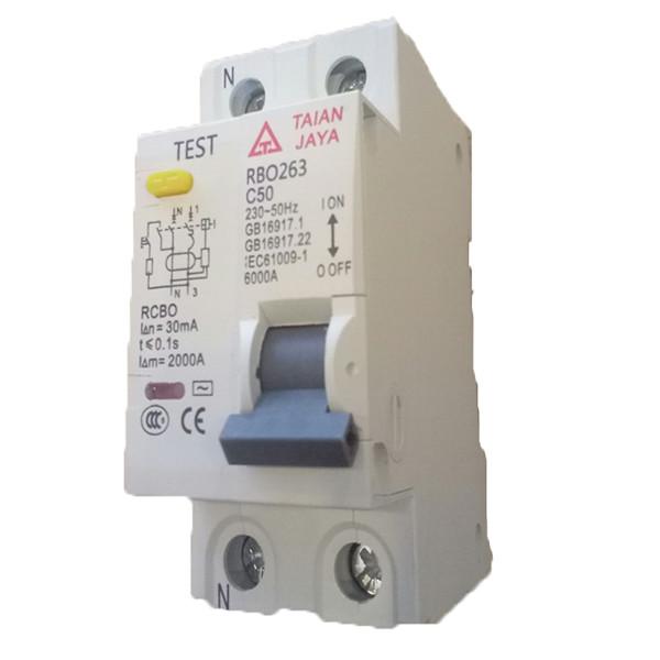Cầu Dao CB Bảo Vệ Quá Tải Và Chống Rò RCBO Taian TJRBO-263 50A