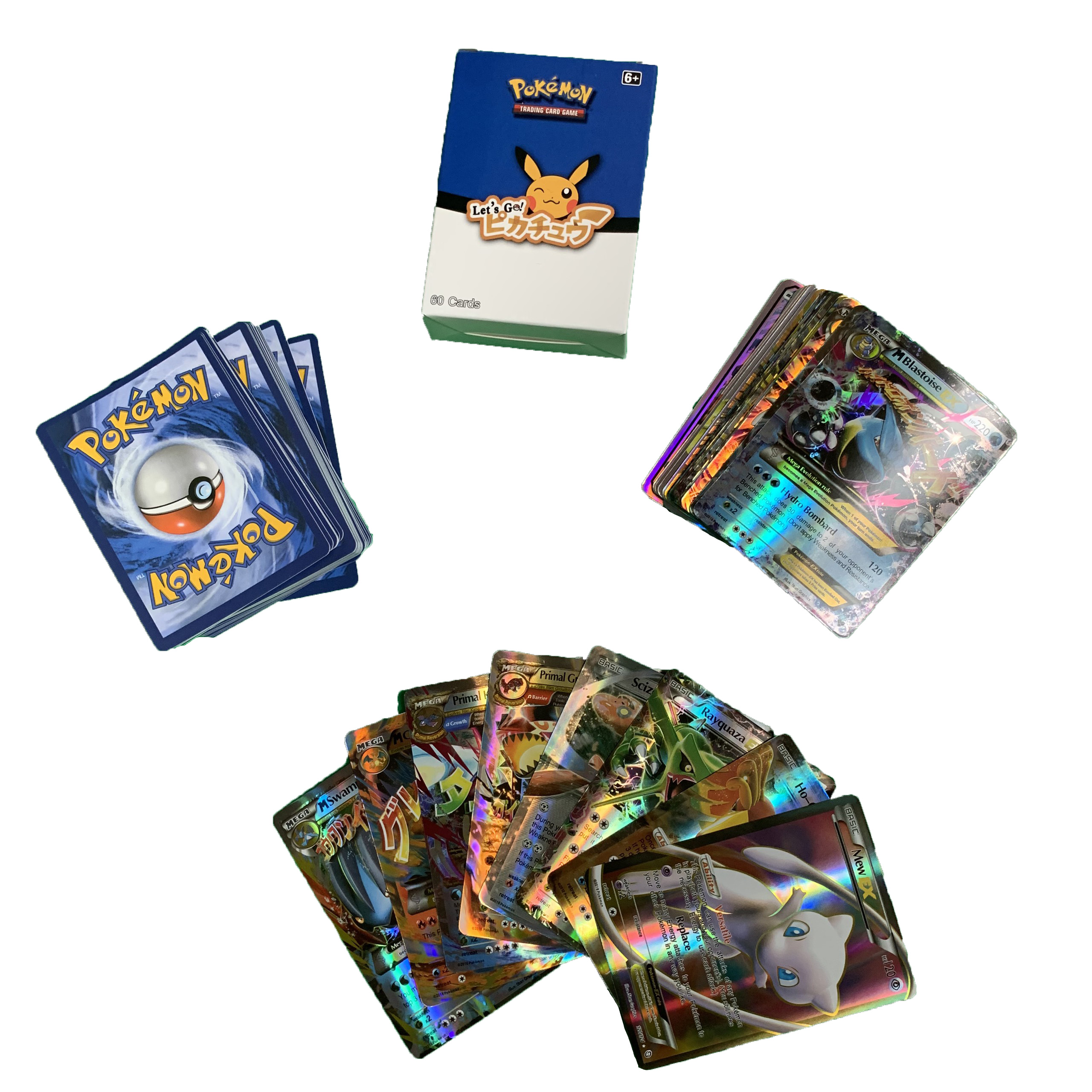 Bộ Thẻ Bài Pokemon 60 Thẻ (20Ex+20Gx+20Mega) Chơi Đối Kháng New Đẹp