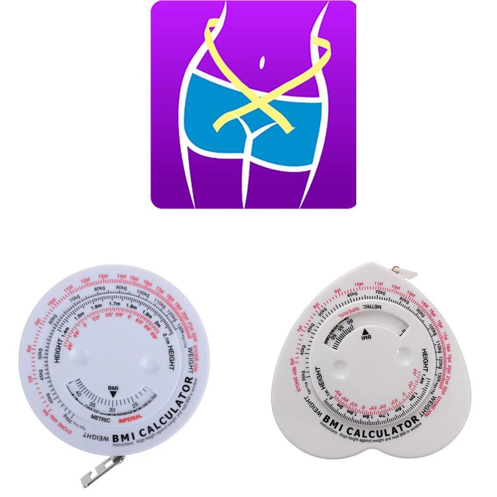 2 Pieces Tape measurea with BMI Dial Body Mass Index Weight
