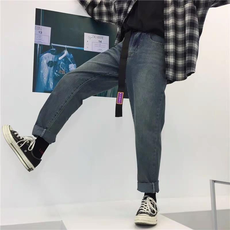 Baggy jean ống rộng in ống 21