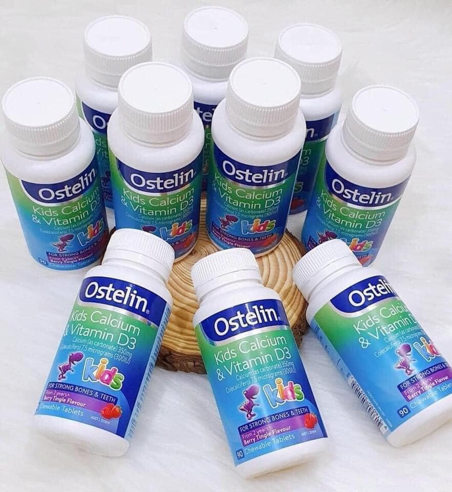 Kẹo nhai Ostelin bổ sung Canxi và Vitamin D3 cho bé 90 viên. 