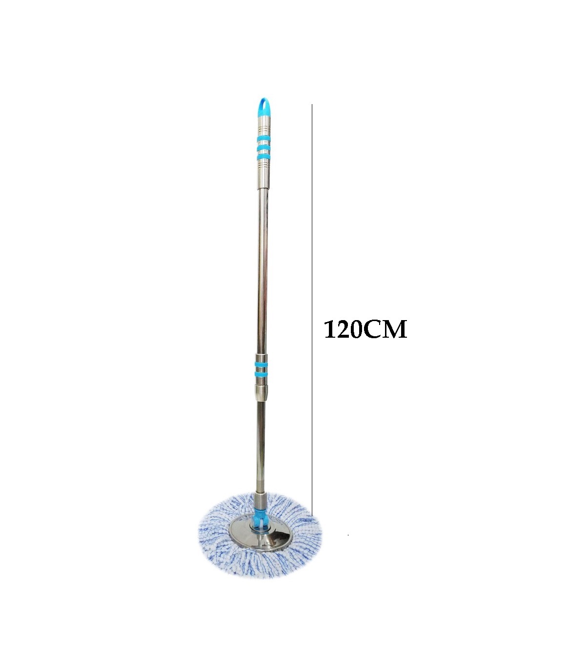 Cây lau nhà xoay 360 độ rời, thân inox chắc chắn, có kèm 1 bông lau