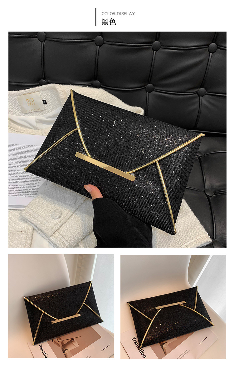 Ví Cầm Tay Nữ Đi Chơi Dự Tiệc Mùa Thu Đông 2022 Xu Hướng Âu Mỹ Hình Phong Thư Túi Buổi Tối Sáng Bóng Giản Dị Jess86