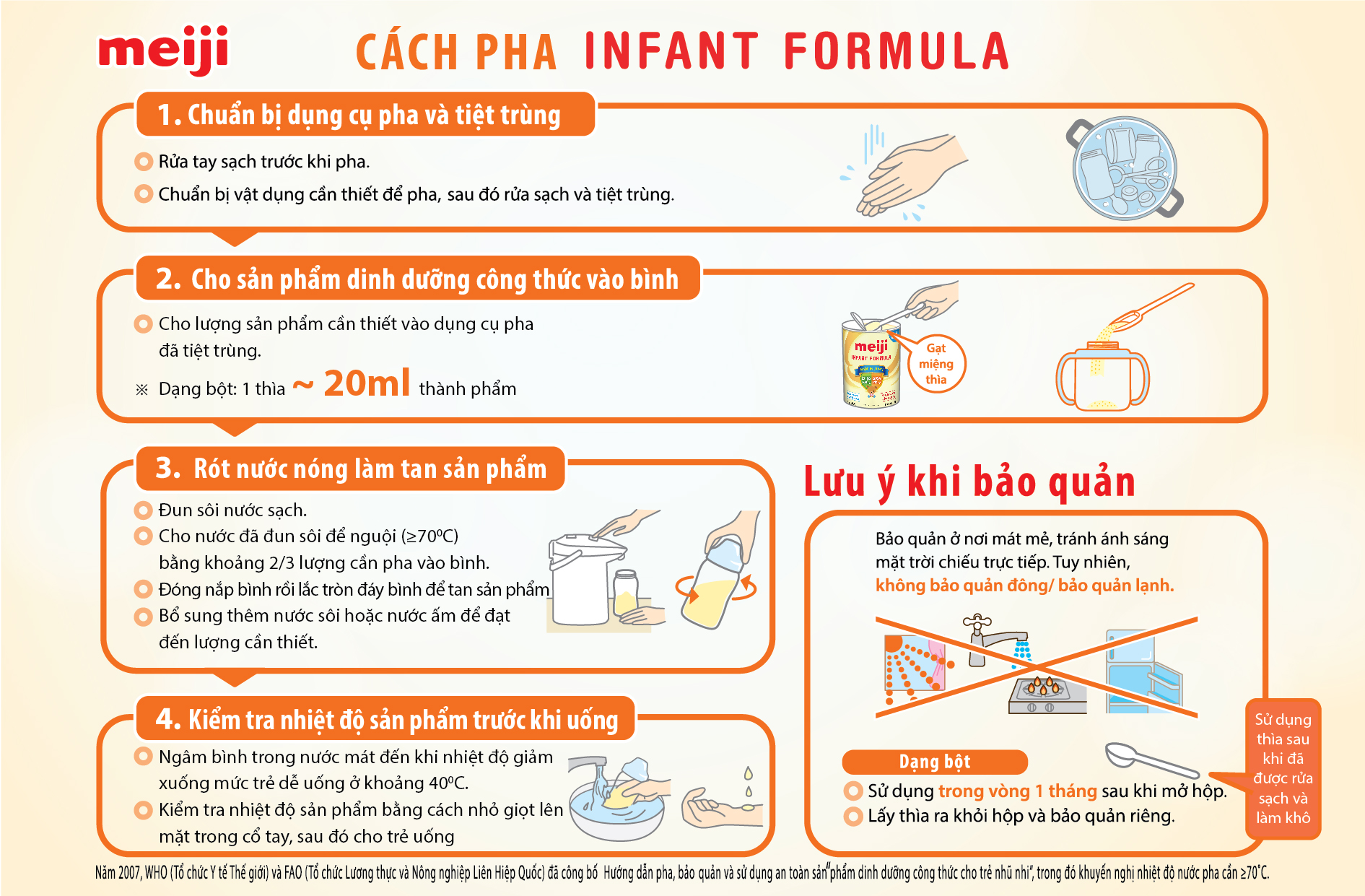 Combo 2 lon Sản phẩm dinh dưỡng Meiji Infant Formula – Nhập khẩu chính hãng (800g)