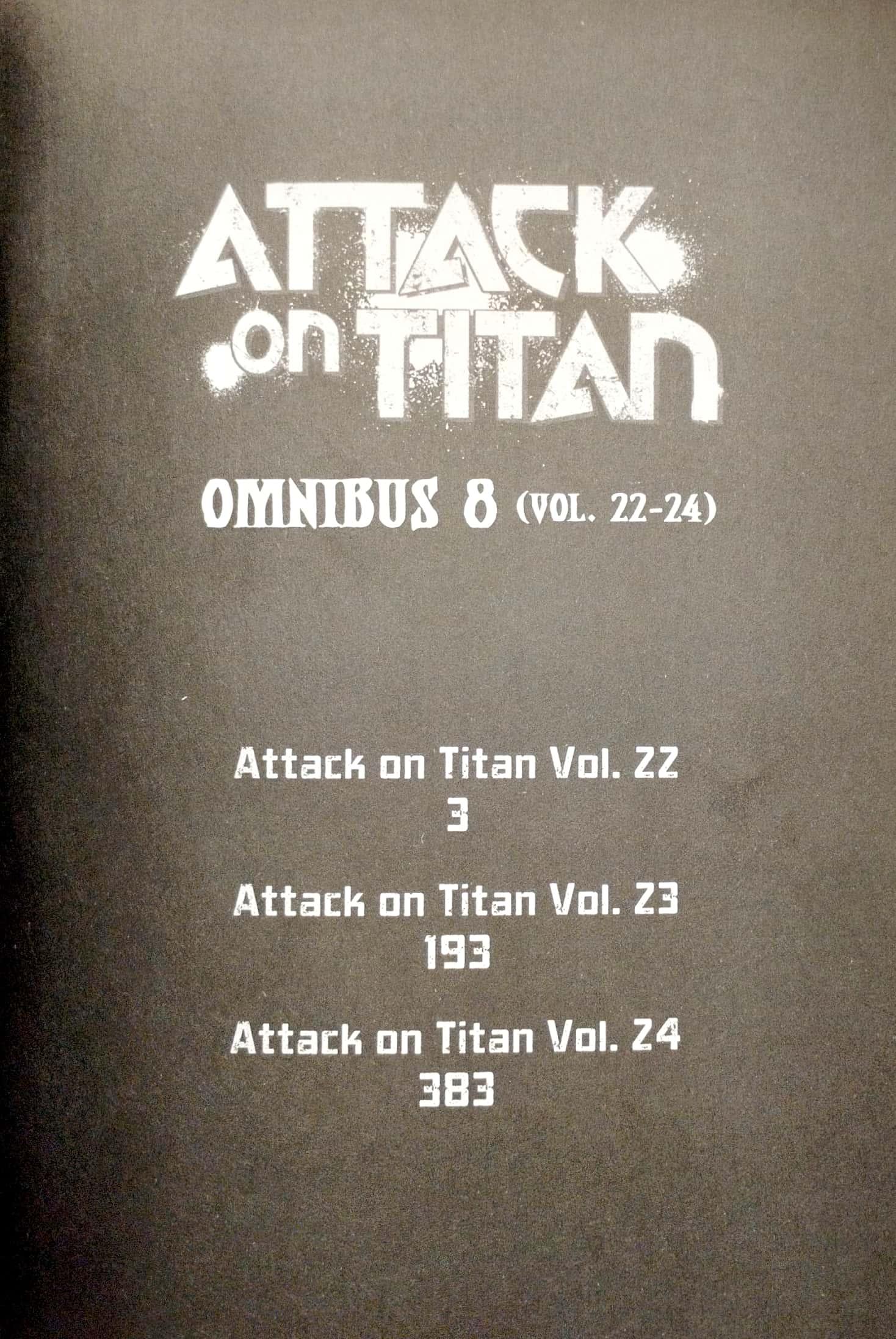 Attack On Titan Omnibus 8 (Vol. 22-24)