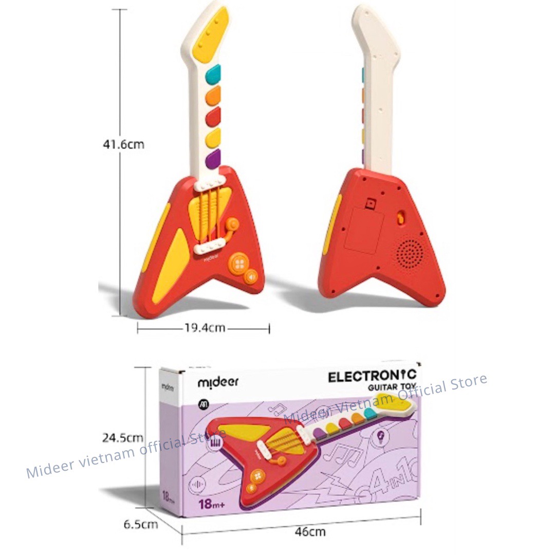 Đàn Guitar mini điện tử cho bé Mideer 4 in 1 Electronic Guitar toys, đồ chơi âm nhạc cho bé