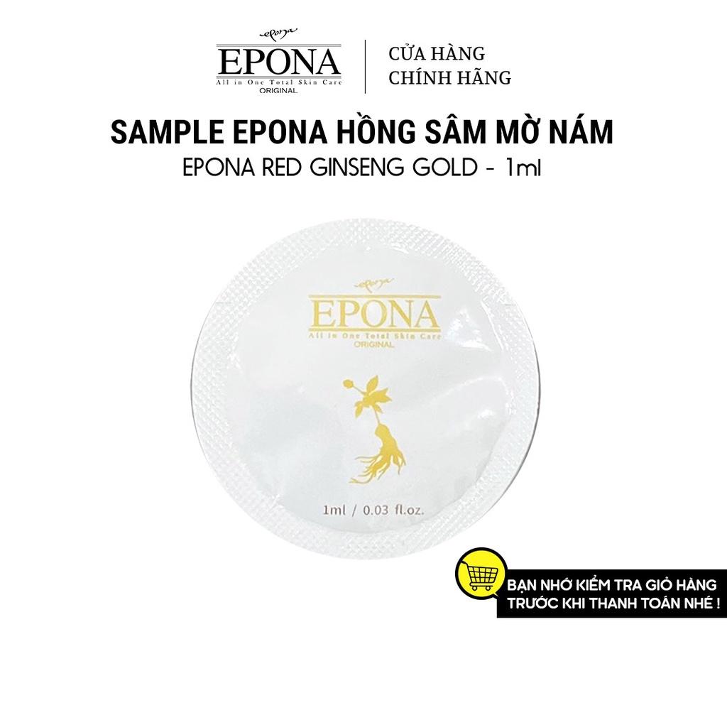 Mẫu dùng thử Kem Xoá Mờ Thâm Nám Chiết Xuất Hồng Sâm Sample Epona Red Ginseng Gold Whitening Cream 1ml