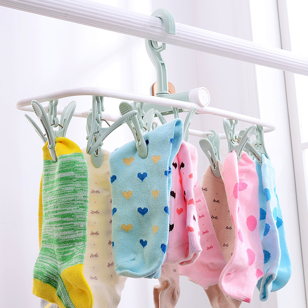 BỘ MÓC TREO QUẦN ÁO, VỚ XẾP GỌN, TIỆN DỤNG, CHỐNG GIÓ KHI PHƠI ĐỒ CHO TRẺ NHỎ