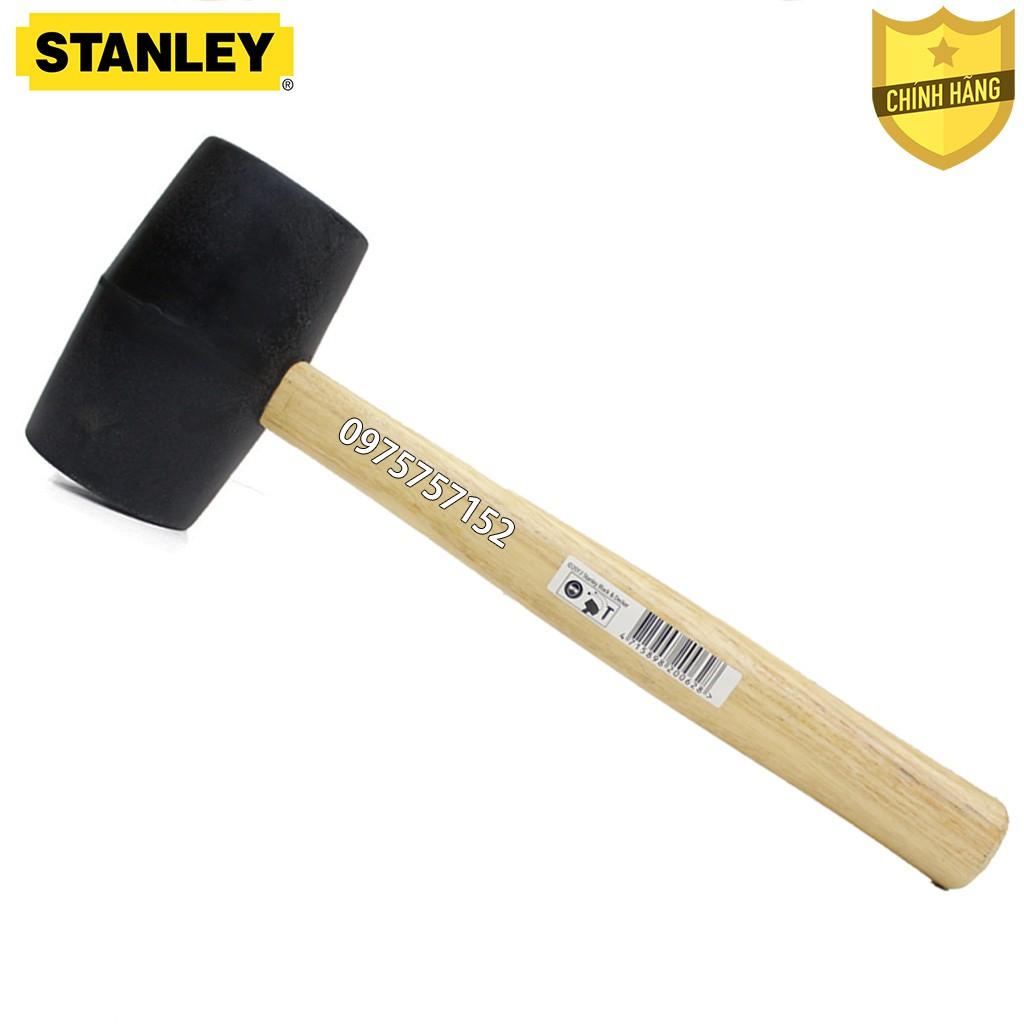 Búa cao su tinh luyên đặc nguyên khối Stanley 24oz/ 680g, độ đàn hồi cao, cán gỗ cứng tự nhiên