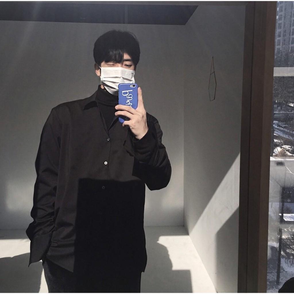 Áo Sơ Mi Đen Áo Sơ Mi Nam nữ unisex