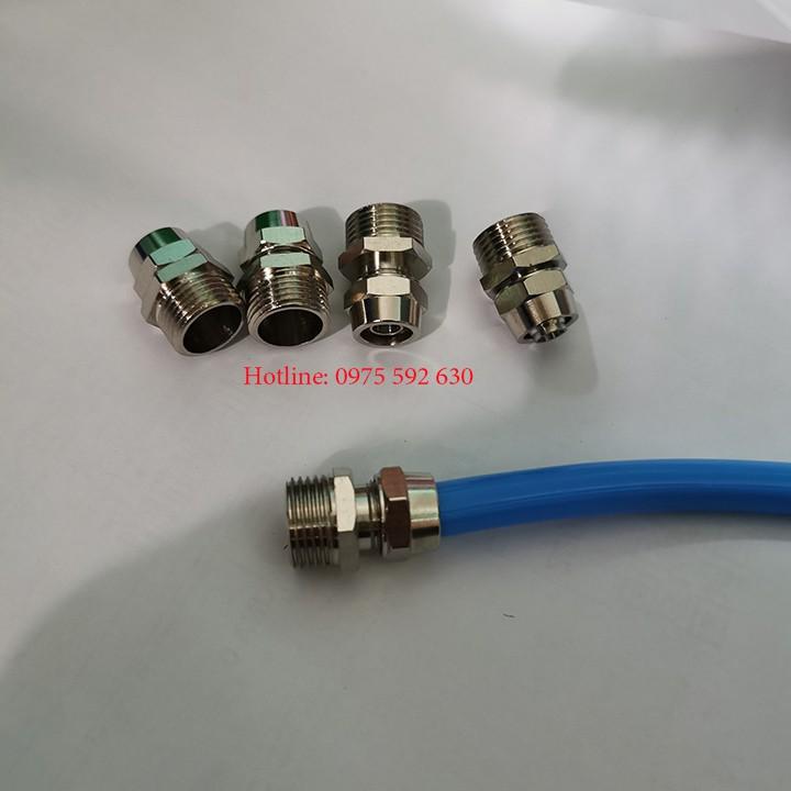 KHỚP MỐI NHANH INOX KIỂU XIẾT DÂY HƠI PU 6 , 8, 10, 12