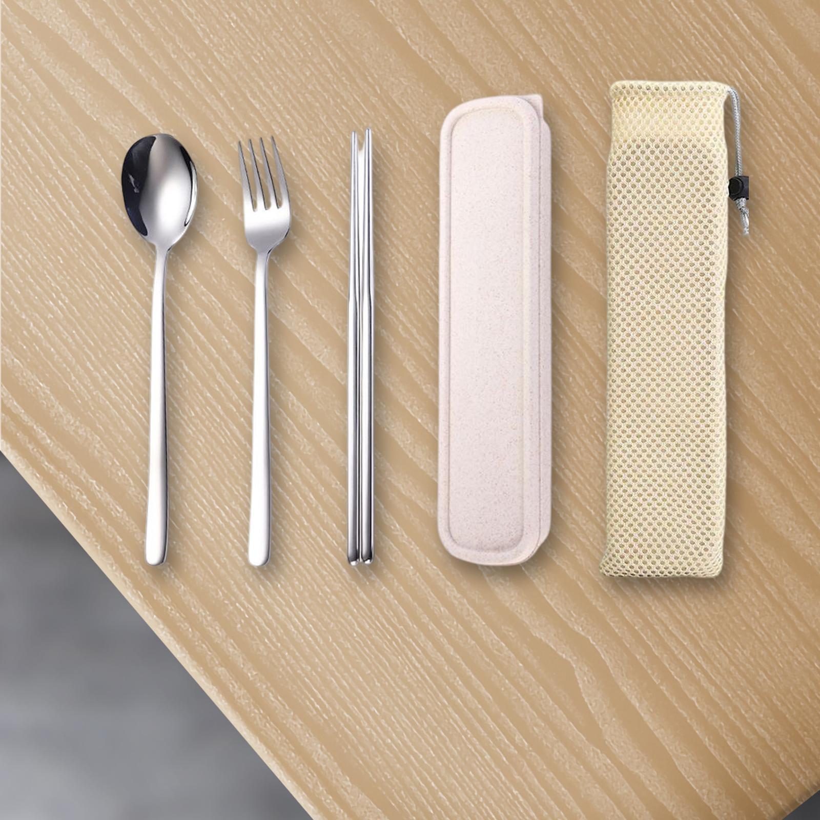 3x Cutlery Set Modern Flatware Utensil Spoon Fork Chopsticks for Childs Kids