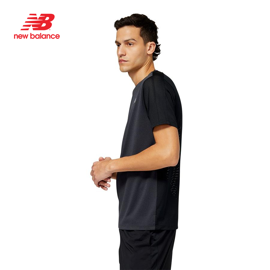 Áo thun thể thao nam New Balance RUNNING T-SHIRT M BLACK HEATHER - MT23207BKH (form quốc tế)