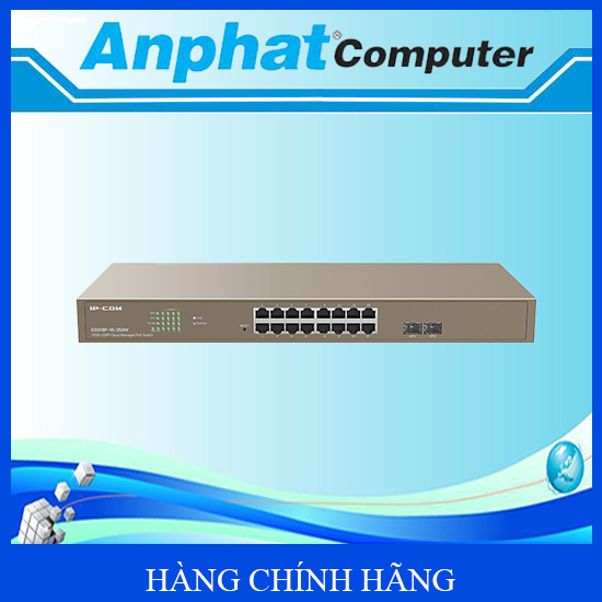 Switch 16 Cổng PoE IP-COM Tenda G3318P-16-250W – Hàng Chính Hãng