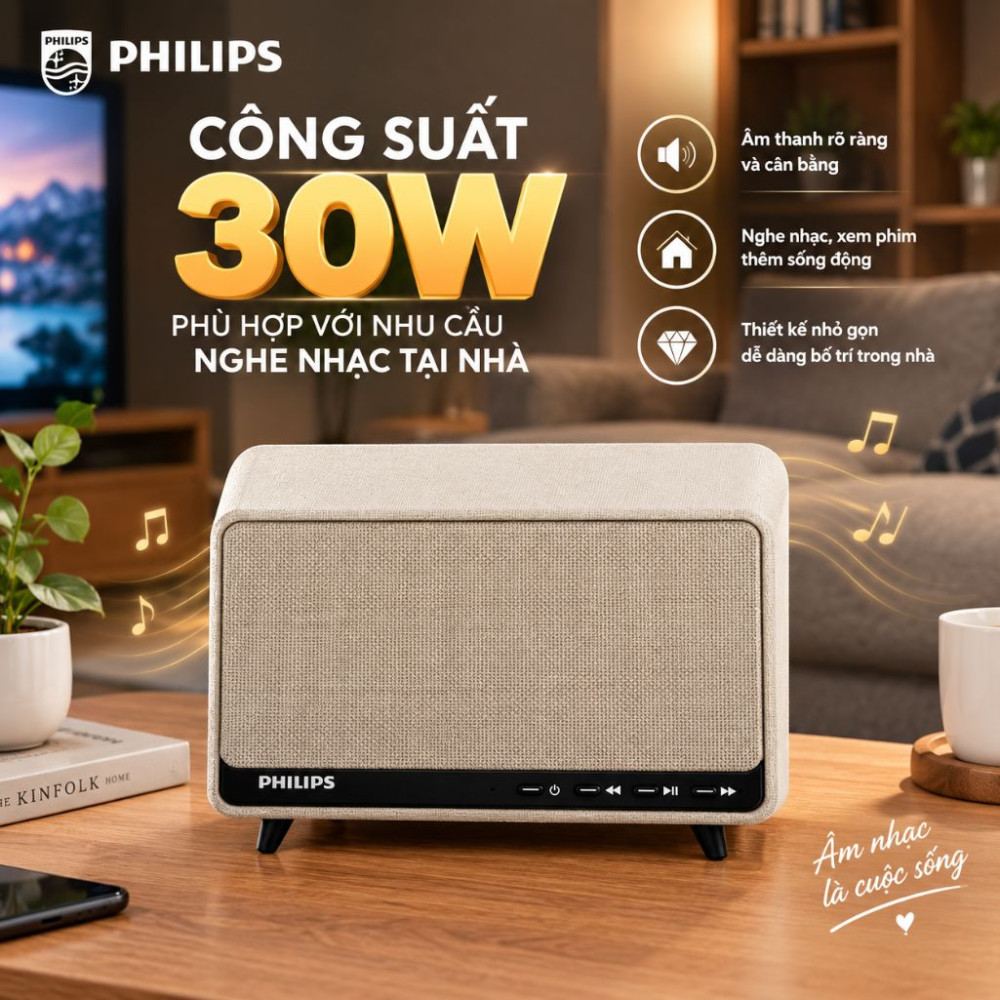 Loa Bluetooth P.hilips TAS6500WT/70 Hàng chính hãng
