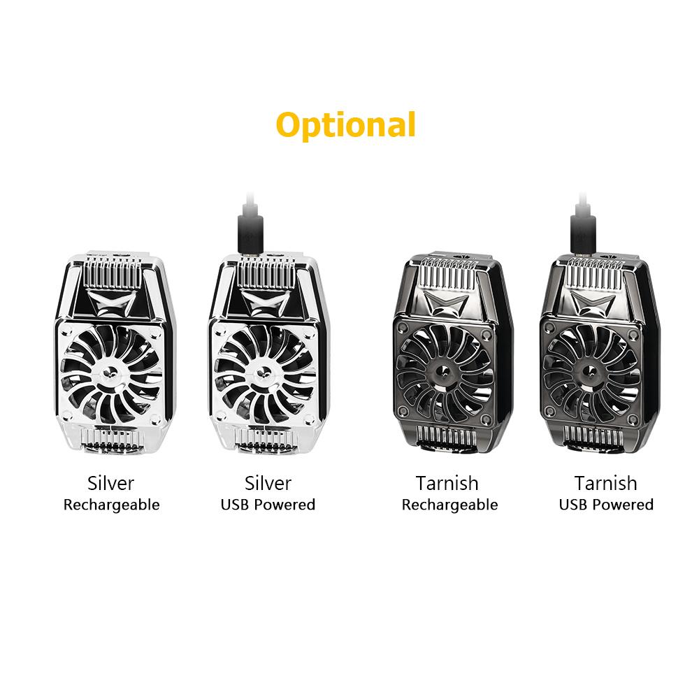 Mobile Phone Cooling Fan Rechargeable Cell Phone Cooler Stretchable Design for 4 to 6.7 Inches Phones Cellphone