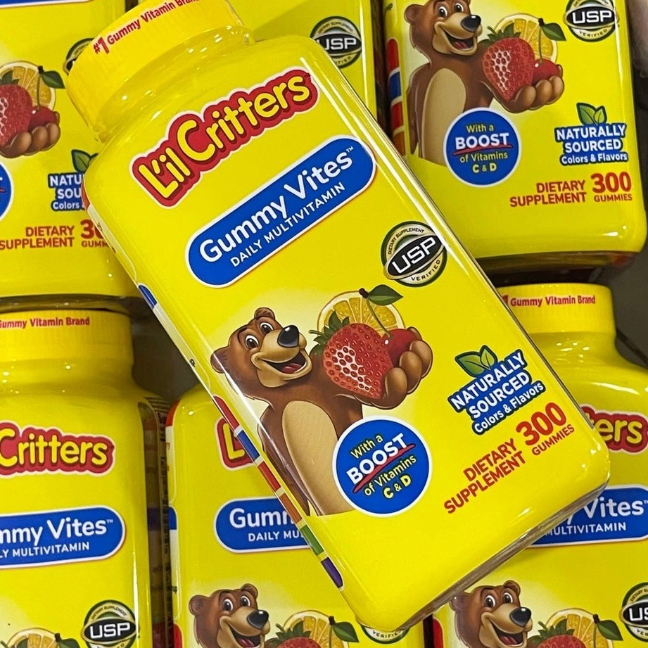 Kẹo Dẻo Vitamin L'il Critters Gummy Vites (300v) Mỹ