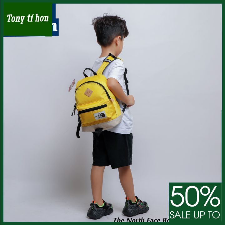 Tony tí hon -  Balo trẻ em THE NF BERKELEY BACKPACK chống thấm phụ liệu xịn - màu cam / vàng / xanh lam / đen / xanh nhạt